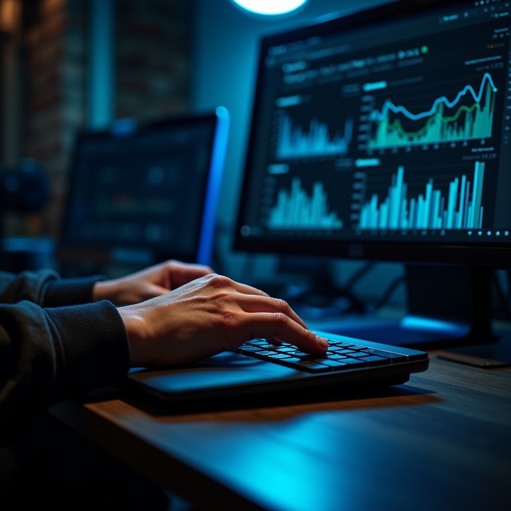 Szczegółowy widok raportu Search Console z danymi o kliknięciach i wyświetleniach